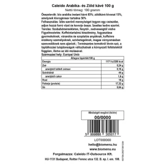 Caleido Arabica- und Grüner Kaffee 100 g Produktbild