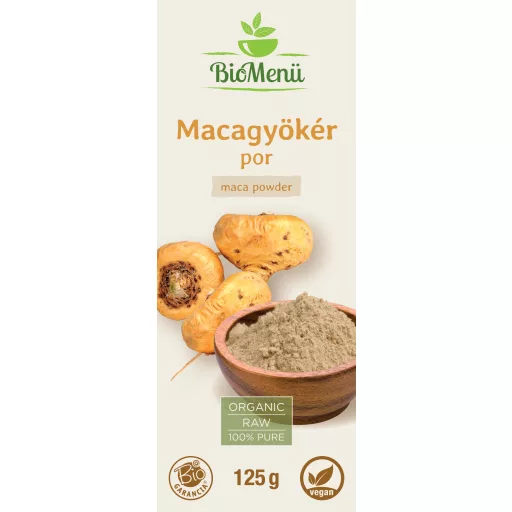 BioMenü Bio Maca-Wurzel Pulver 125 g Etikett