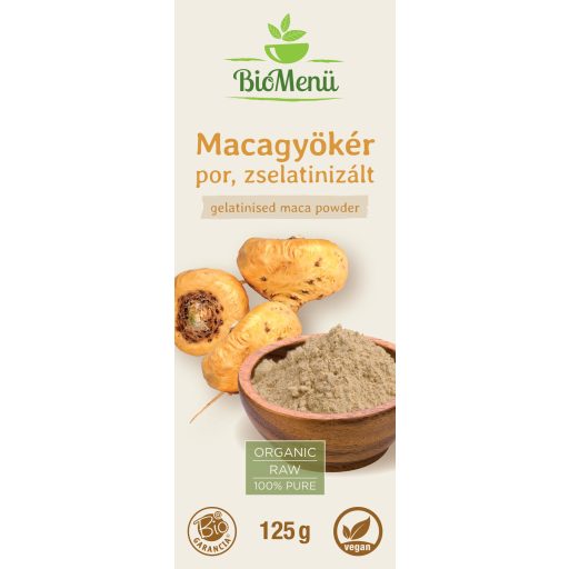 BioMenü Bio Maca-Wurzel Pulver geliert 125 g Etikett