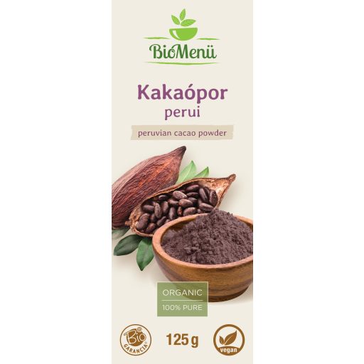 BioMenü Bio Kakaopulver peruanisch 125 g Etikett