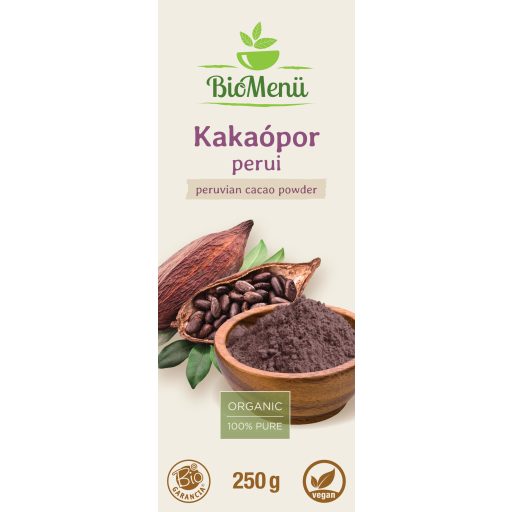 BioMenü Bio Kakaopulver peruanisch 250 g Etikett
