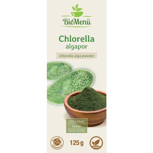 BioMenü Bio Chlorella-Algenpulver 125 g Etikett