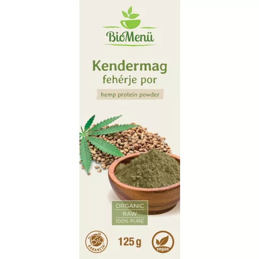 BioMenü Bio Hanfsamenprotein-Pulver 125 g Etikett