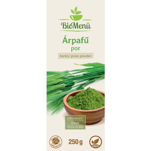 BioMenü Bio Gerstengras-Pulver 250 g Etikett