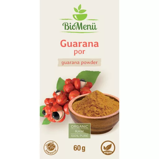 BioMenü Bio Guarana-Pulver 60 g Etikett