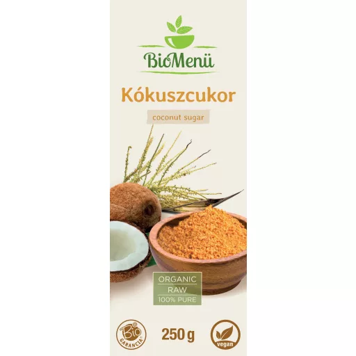 BioMenü Bio Kokoszucker 250 g Etikett