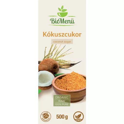 BioMenü Bio Kokoszucker 500 g Etikett