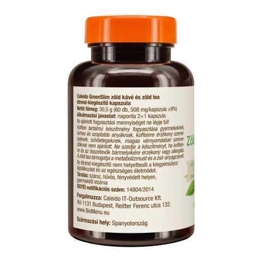 Caleido GreenSlim Grüner Kaffee und Grüner Tee Kapseln 60 Stk Produktbild links