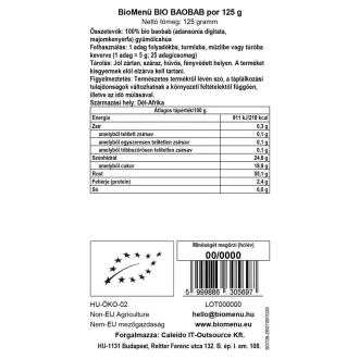 BioMenü Bio Baobab-Pulver 125 g Produktbild
