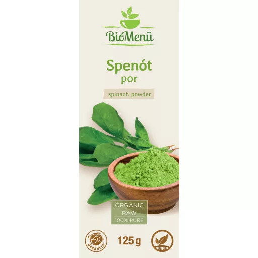 BioMenü Bio Spinatpulver 125 g Etikett