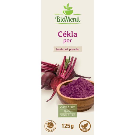 BioMenü Bio Rote-Beete-Pulver 125 g Etikett