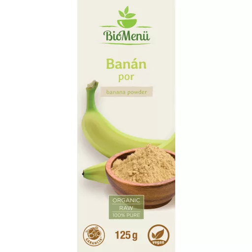 BioMenü Bio Bananenpulver 125 g Etikett