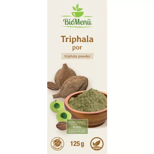 BioMenü Bio Triphala-Pulver 125 g Etikett