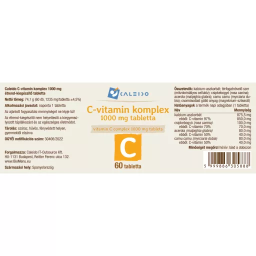 Caleido Vitamin C-Komplex 1000 mg Tabletten 60 Stk Rohmaterial