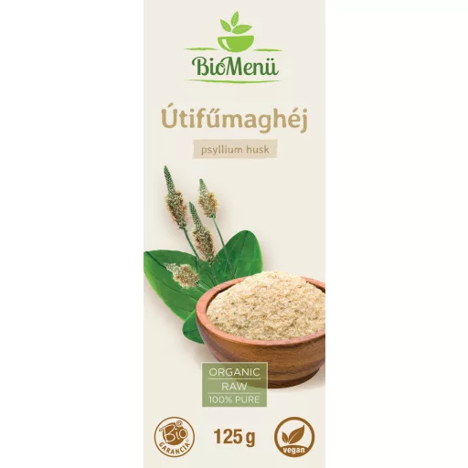 BioMenü Bio Wegerich-Kernschale 125 g Etikett