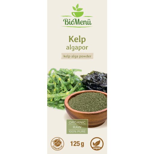 BioMenü Bio Kelp-Algenpulver 125 g Etikett