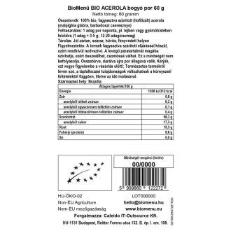 BioMenü Bio Acerola-Beeren-Pulver 60 g Produktbild