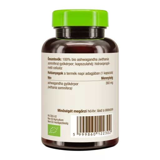 BioMenü Bio Ashwagandha-Kapseln 60 Stk Produktbild rechts