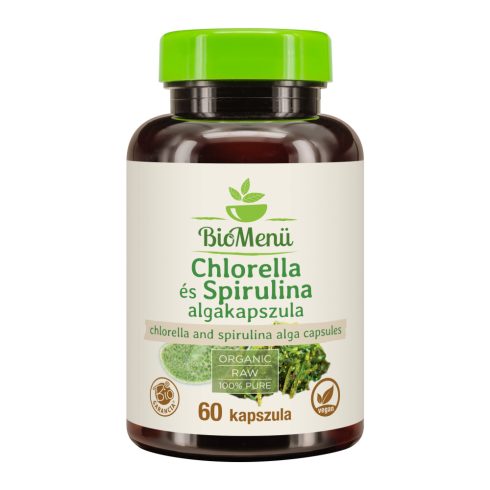 BioMenü Bio Chlorella- und Spirulina-Algen-Kapseln 60 Stk