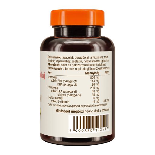 Caleido Lachsöl + Borretschöl Omega 3-6-9 Gelkapseln 60 Stk