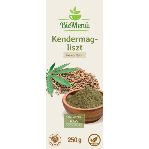 BioMenü Bio Hanfsamenmehl 250 g Etikett