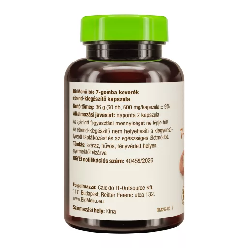 BioMenü Bio 7-Pilz-Mischung Kapseln 60 Stk Produktbild links
