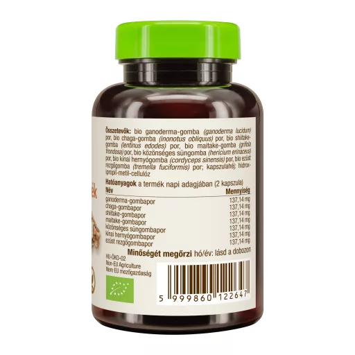 BioMenü Bio 7-Pilz-Mischung Kapseln 60 Stk Produktbild rechts
