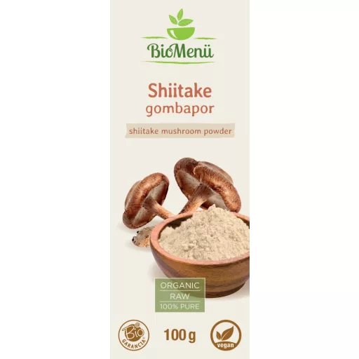 BioMenü Bio Shiitake-Pilzpulver 100 g Etikett