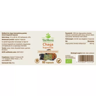 BioMenü Bio Chaga-Pilzkapseln 60 Stk Produktbild