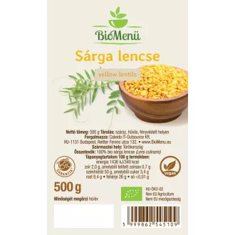 BioMenü Bio gelbe Linsen 500 g Produktbild