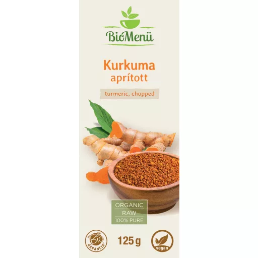 BioMenü Bio Kurkuma gehackt 125 g Etikett