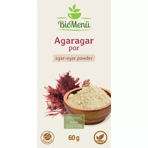 BioMenü Bio Agar-Agar Pulver 60 g Etikett