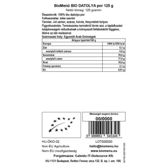 BioMenü Bio Dattelpulver 125 g Produktbild