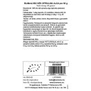 BioMenü Bio Blau Spirulina Algen Pulver 60 g Datenetikett