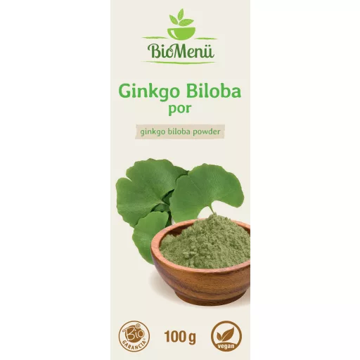 BioMenü Bio Ginkgo Biloba Pulver 100 g Etikett