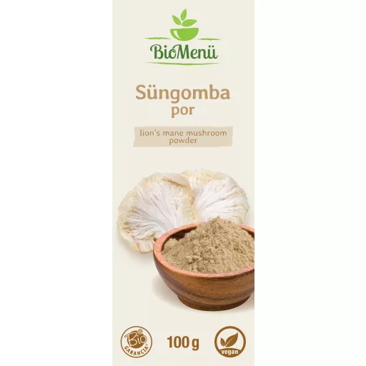 BioMenü Bio HERICIUM-PILZ pulver 100 g Etikett