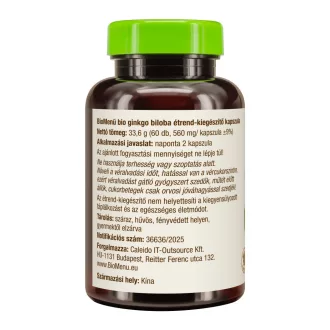 BioMenü Bio Ginkgo Biloba Kapseln 60 Stk Produktbild