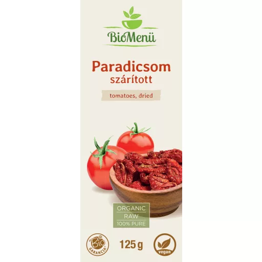 BioMenü Bio Tomaten, Getrocknet 125 g Etikett