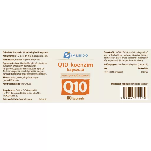 Caleido Coenzym Q10 Kapseln 60 Stk Etikett