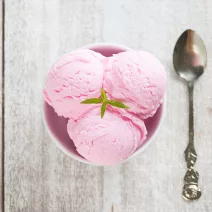 Hausgemachter Hagebutten-Frozen-Joghurt