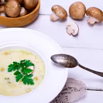 Estragon-Pilzsuppe mit Ganoderma