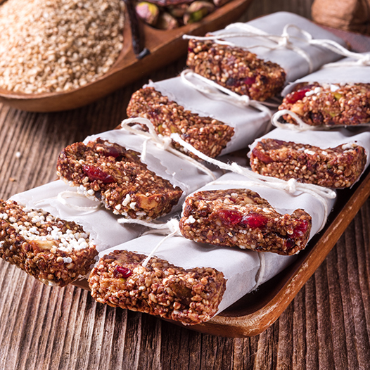 Energieriegel mit Amaranth und Goji-Beeren